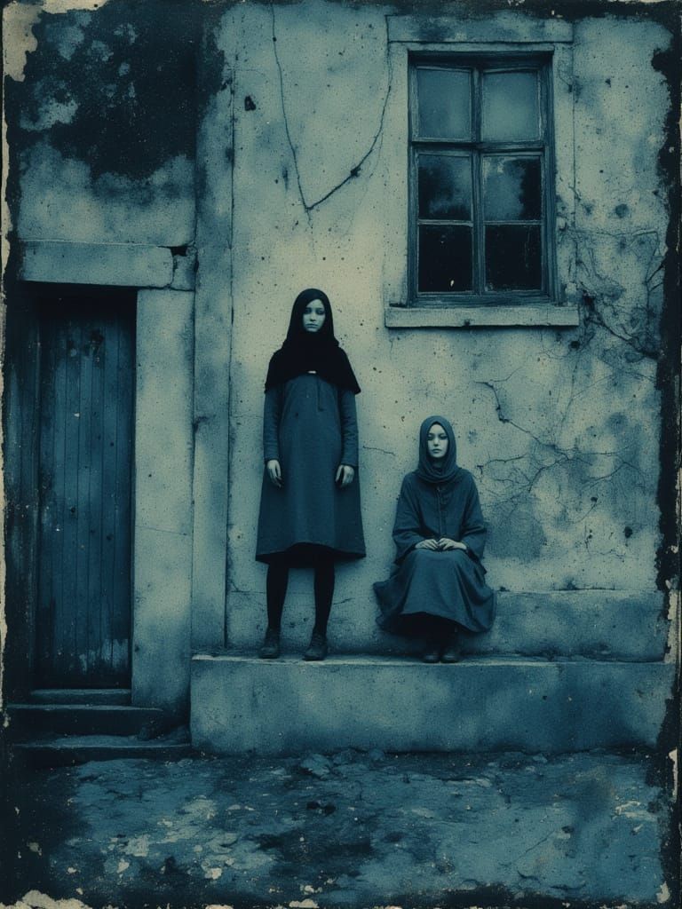 Ethereal Blue Atmosphere in Cinematic Film Style