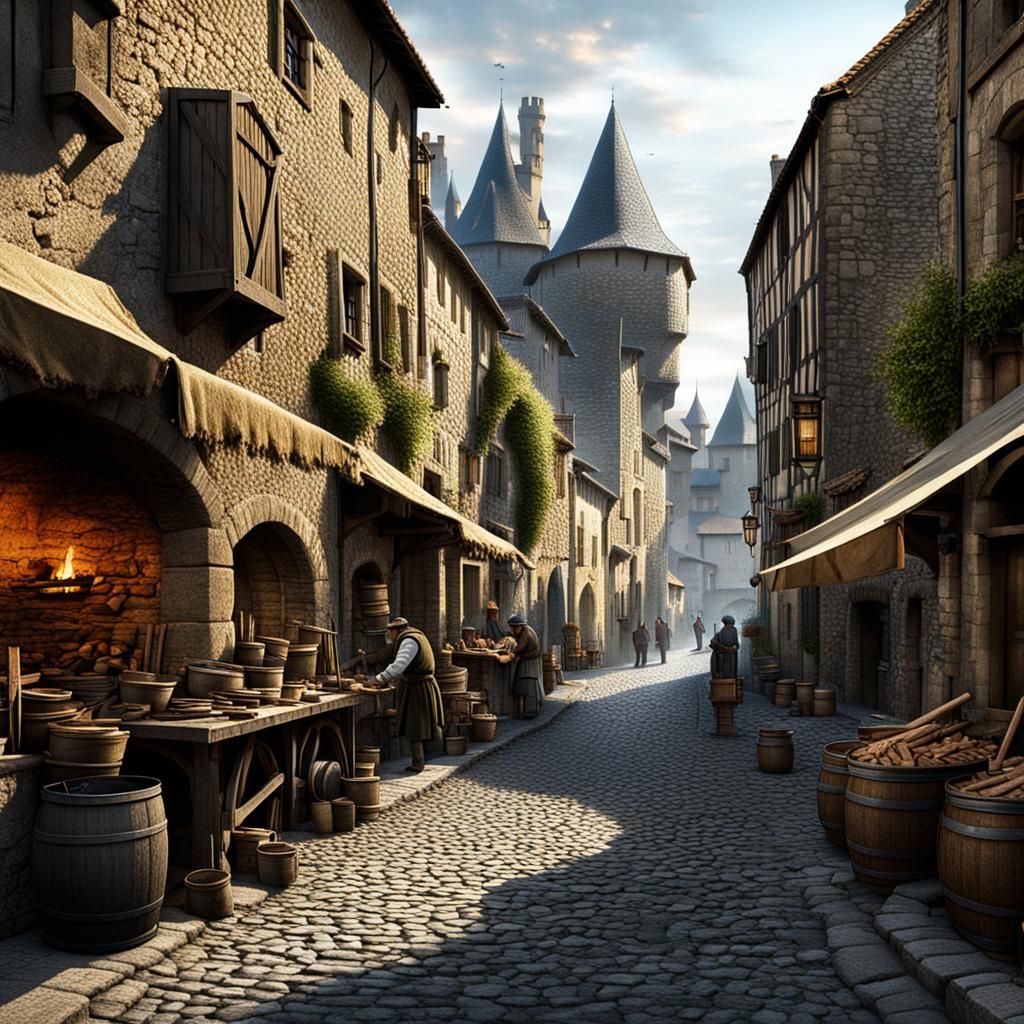 Blacksmith Working in Carcassonne Street