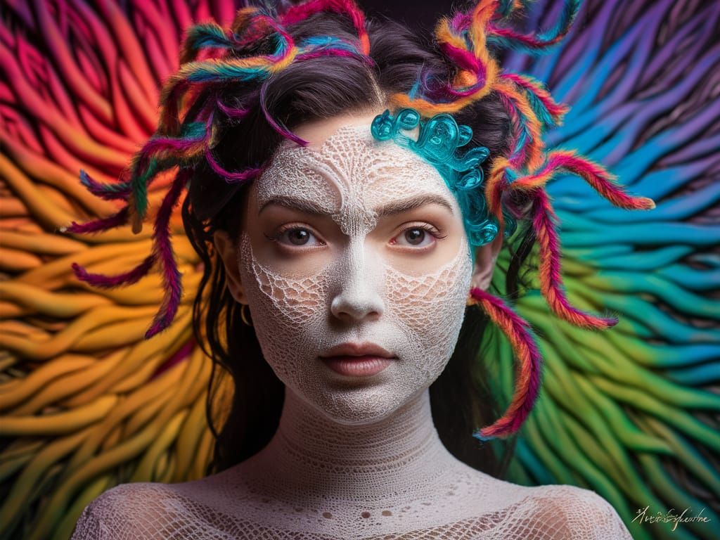 Psychedelic Fur Portrait in Embossed 3D