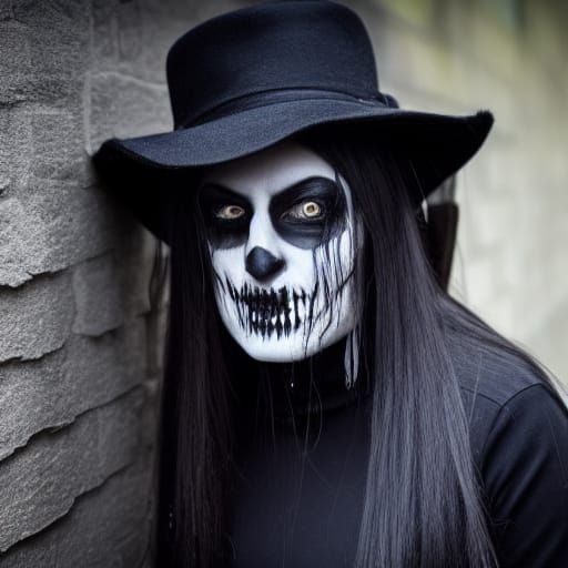 Goth Mask Removal in Rundown Alleyway