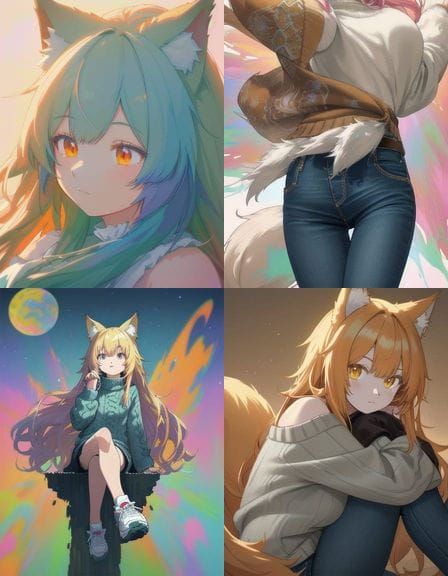 Wolf Goddess Demihuman Embodies Fierce yet Playful Nature