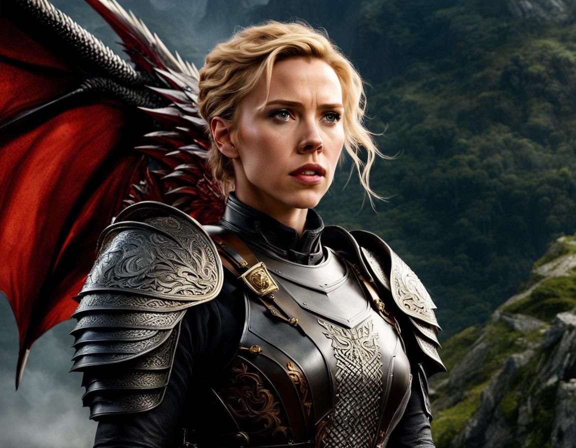 Dragon Rider: Scarlett Johansson in Leather Armor