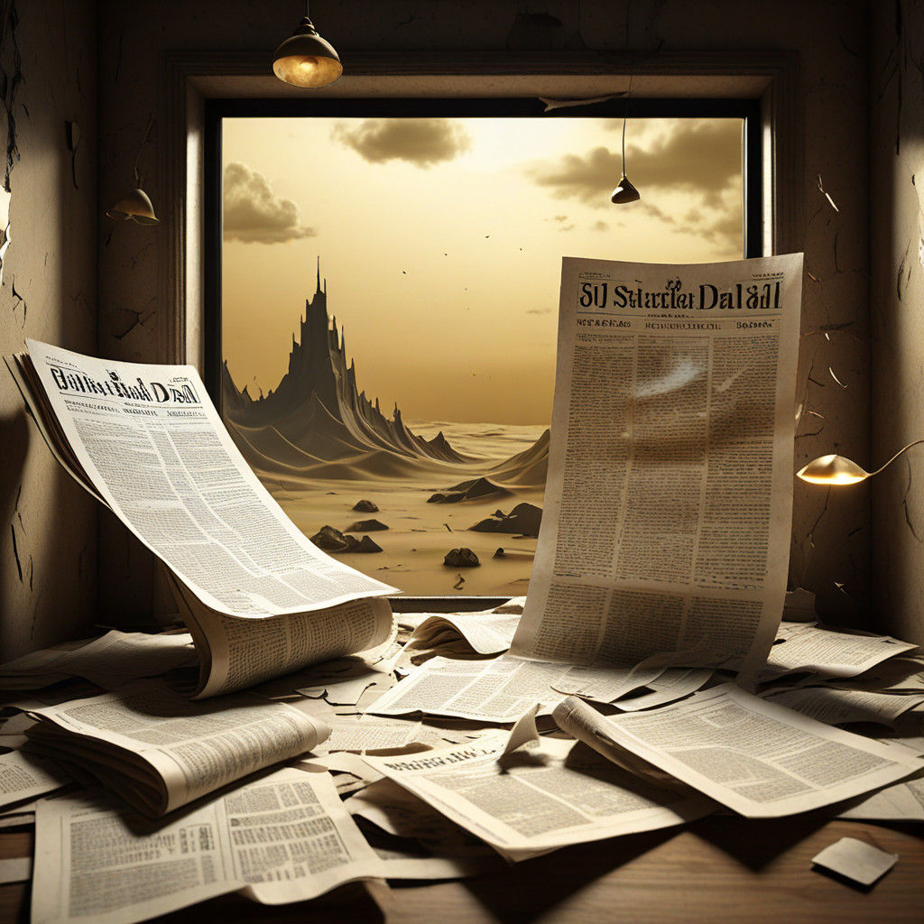 Dreamlike Salvador Dali-Inspired Scene in Da Vinci's Sfumato...