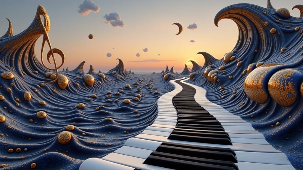 Ethereal Piano Symphony on Endless Ocean Horizon