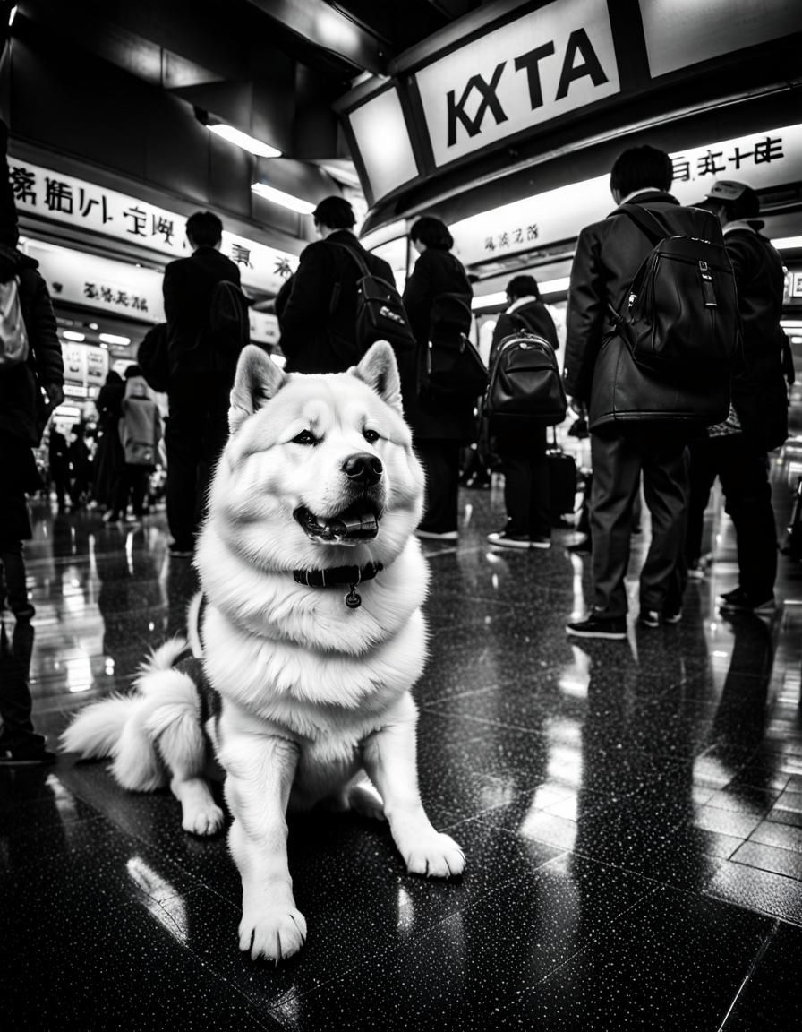 Loyal Akita Dog Hachiko at Shibuya Station