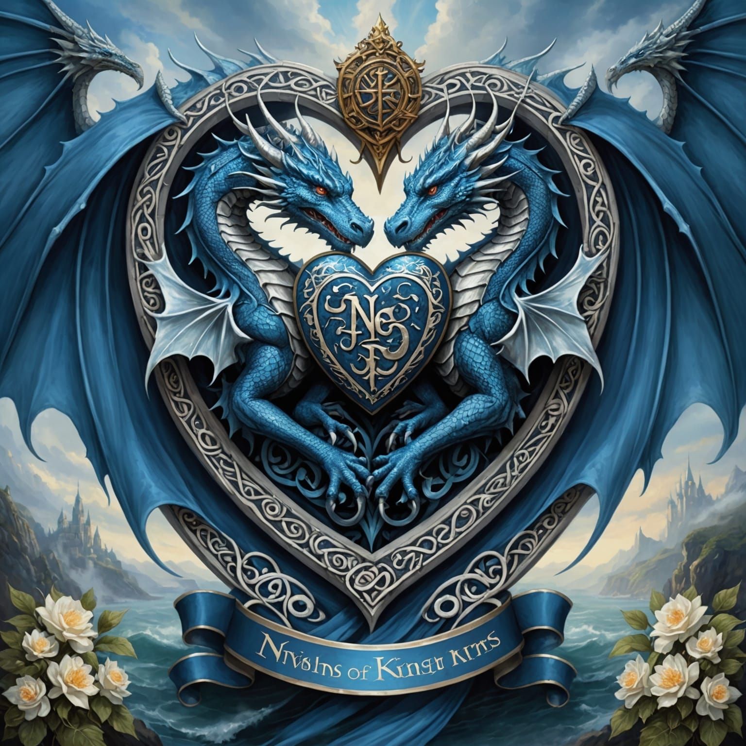 Dragons Intertwined: Mythic Realism Illustration