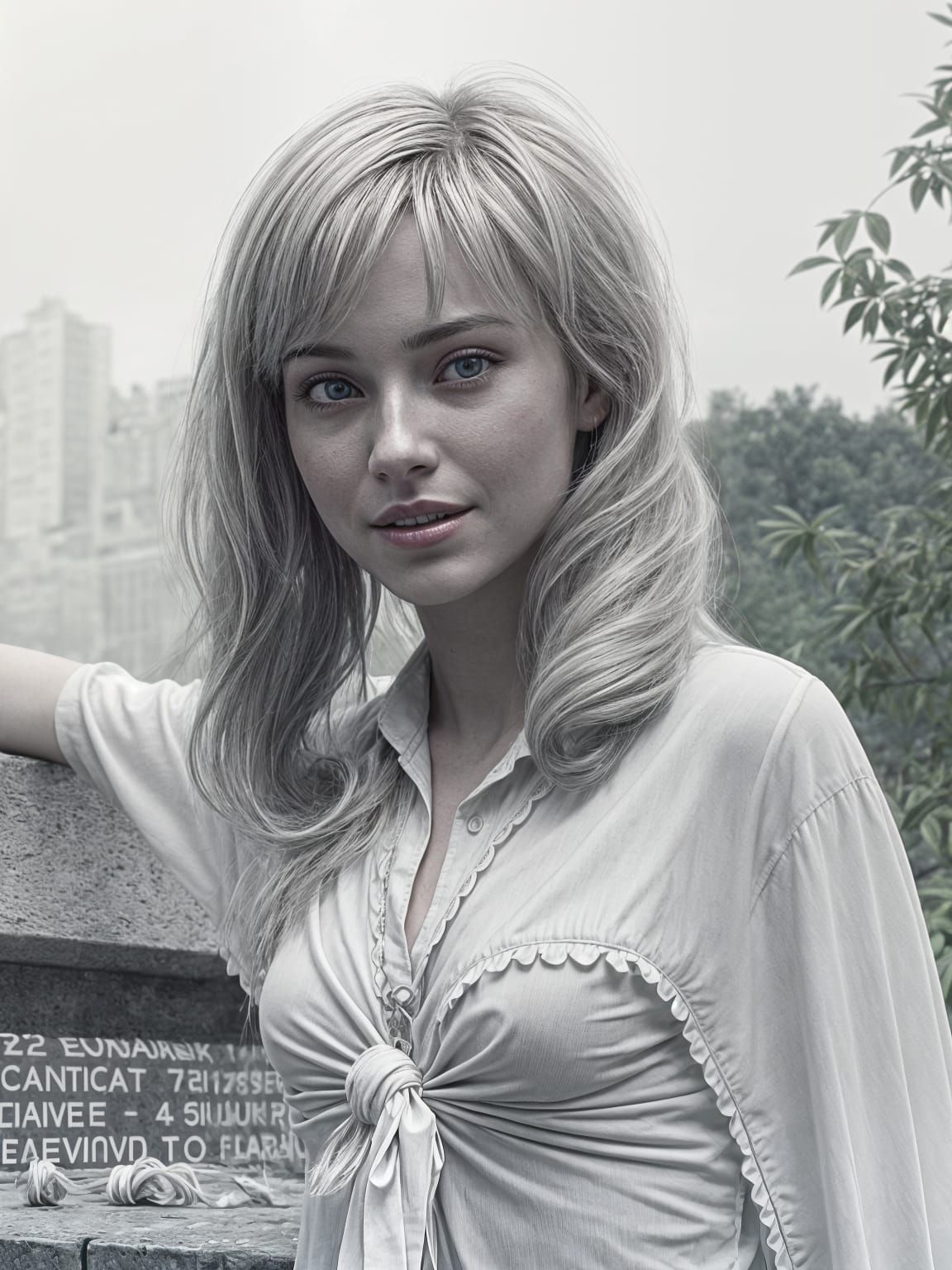 Blonde Goddess in Celestial Realism Style