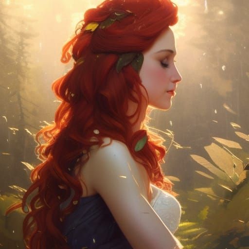 Sultry Witch in Midnight Forest