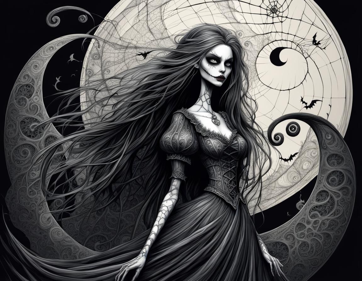 Sally in Luis Royo Style Digital Art