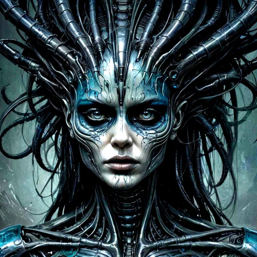 Disturbing Biomechanical Fusion in Black and Grey