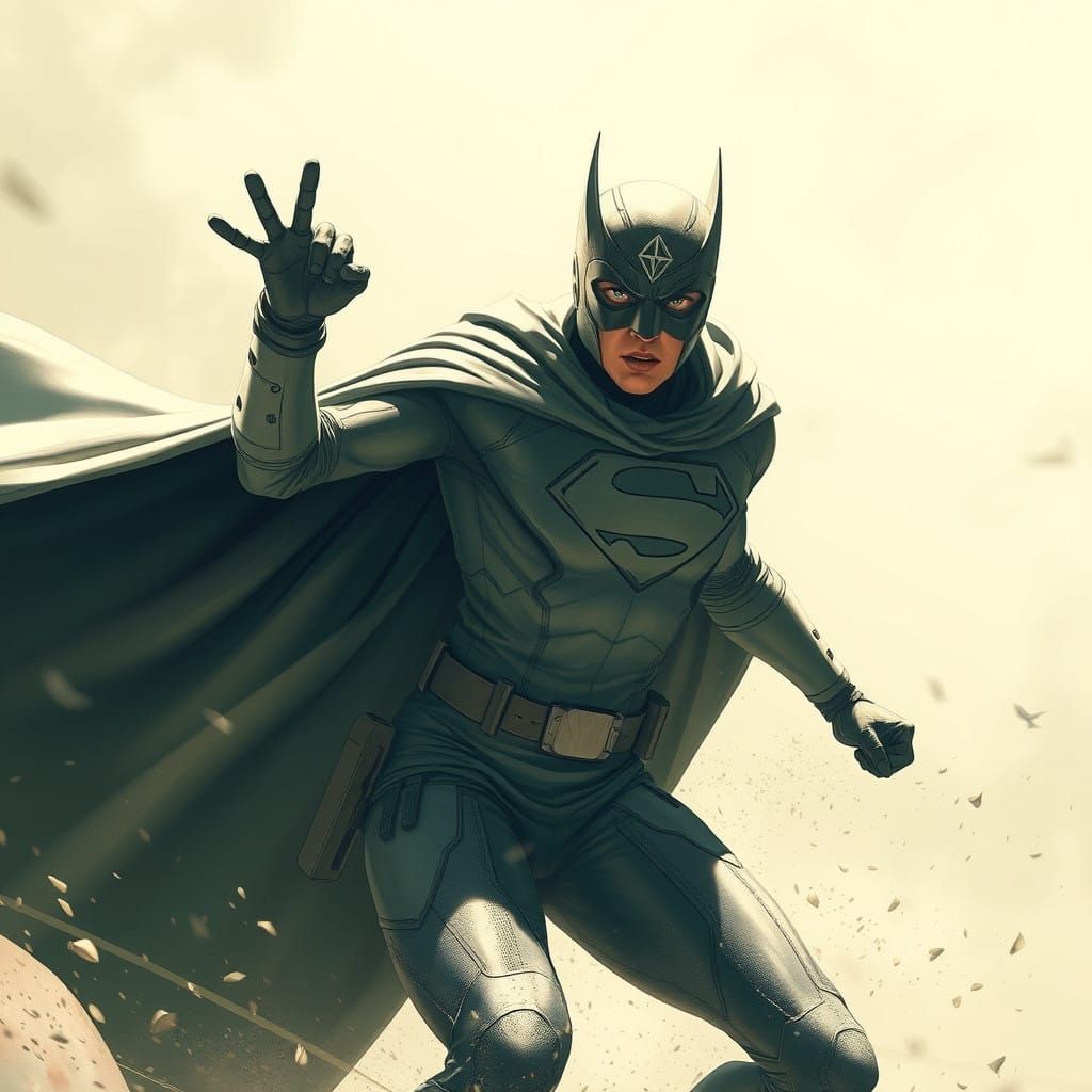 Epic Superhero in Action