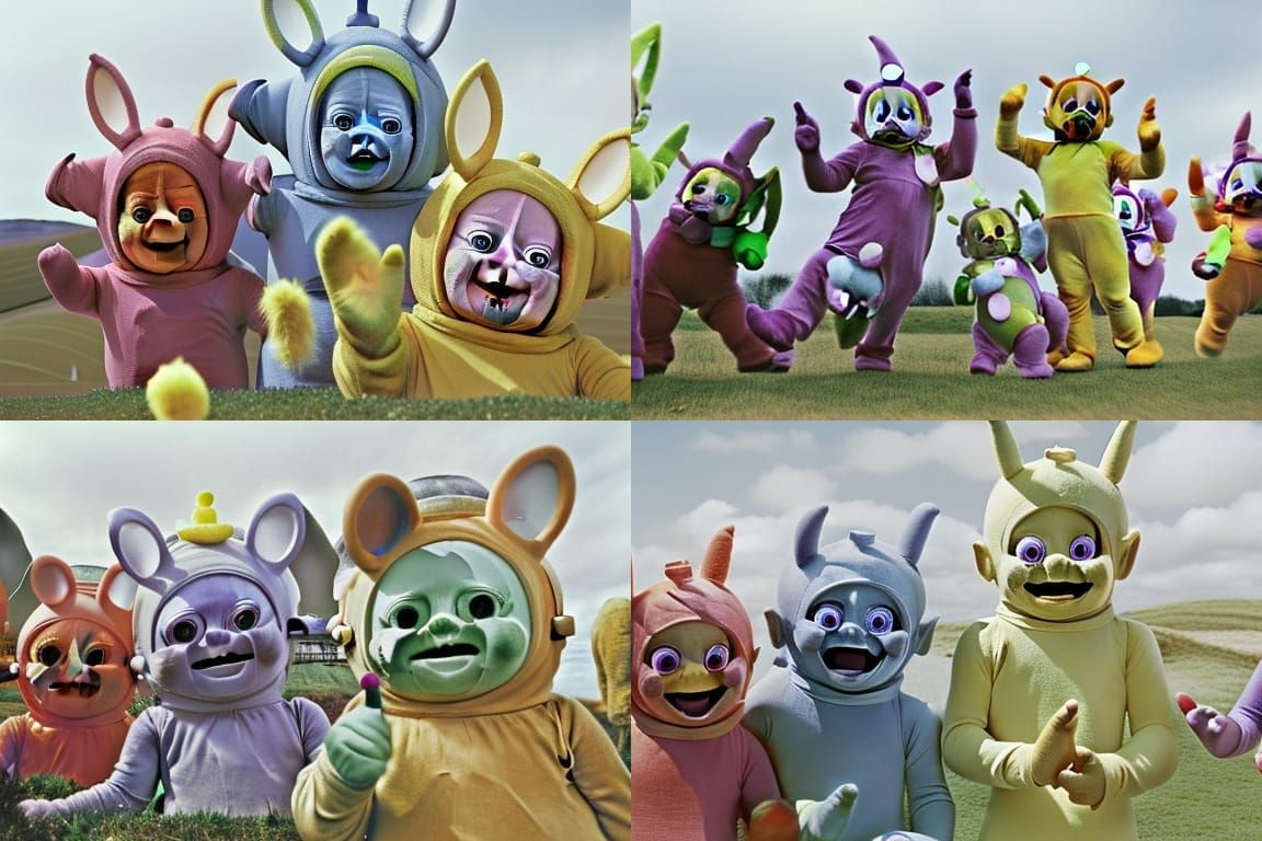 Scary Teletubbies Generated by AI