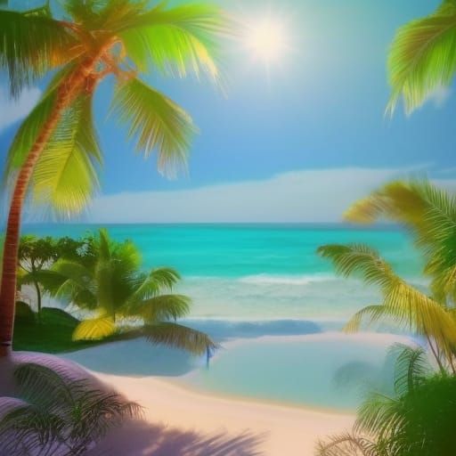 Beautiful tropical beach side view& tropical vibes& Crystal clean water vibes& oasis vibes& relaxing vibes& Beautiful vi...