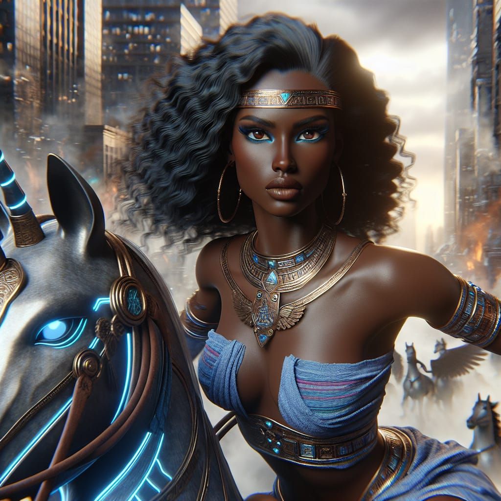 Latrica the goddess of blue and water daughter of Poseidon .