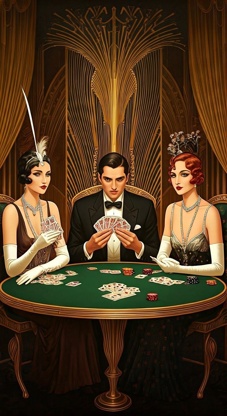 Art Deco Poker Game in Sumptuous Penthouse