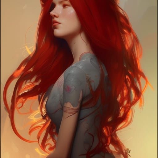 Striking Fish Lady Portrait in Hyperdetailed Style