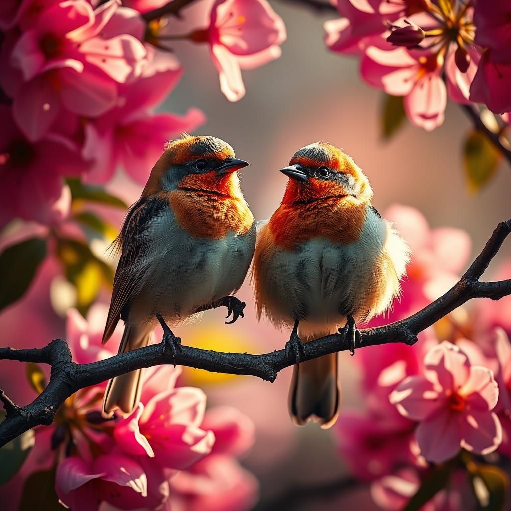 Macro Bird Portrait in Hyperrealistic Splash Art