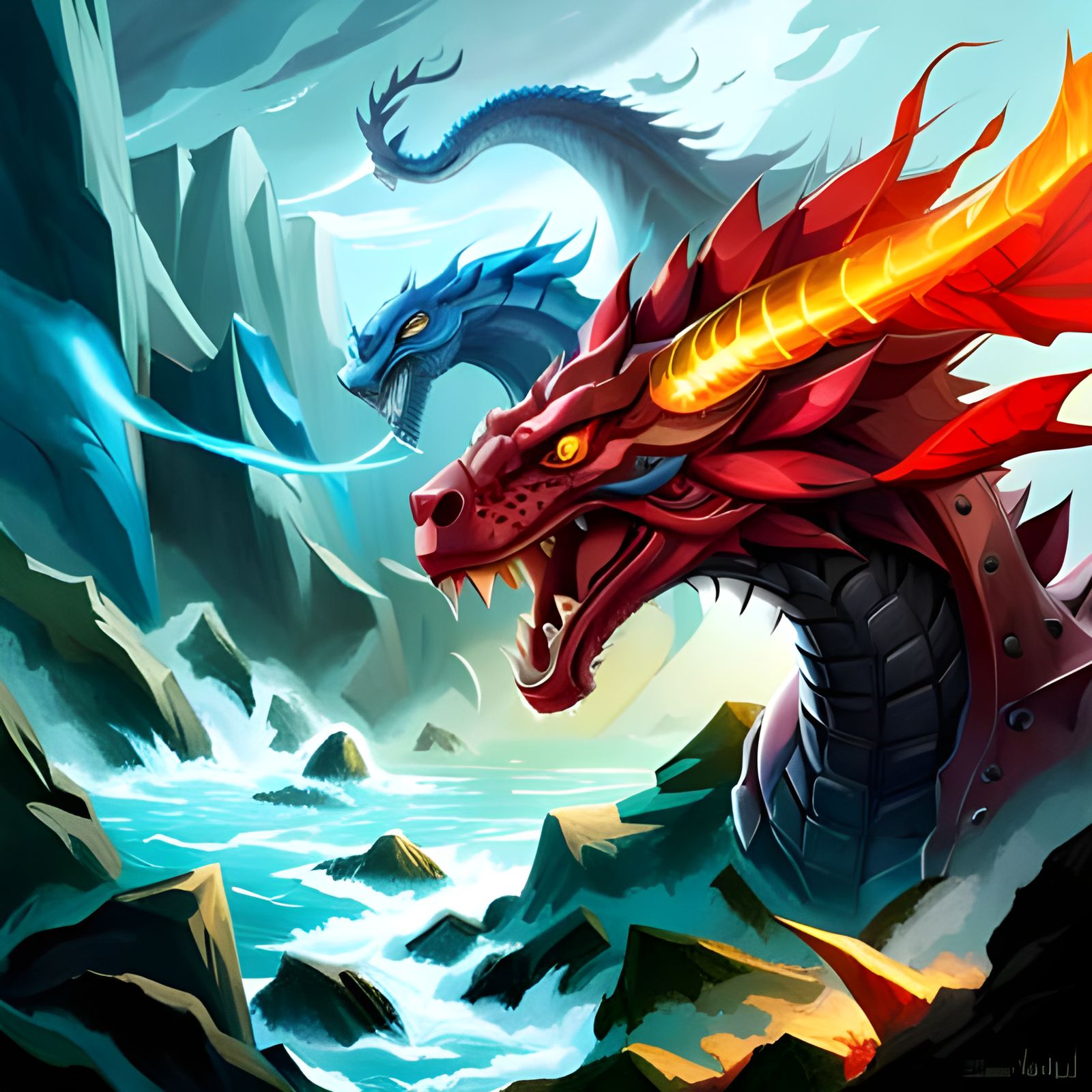 Elemental Dragons of the Four Seasons