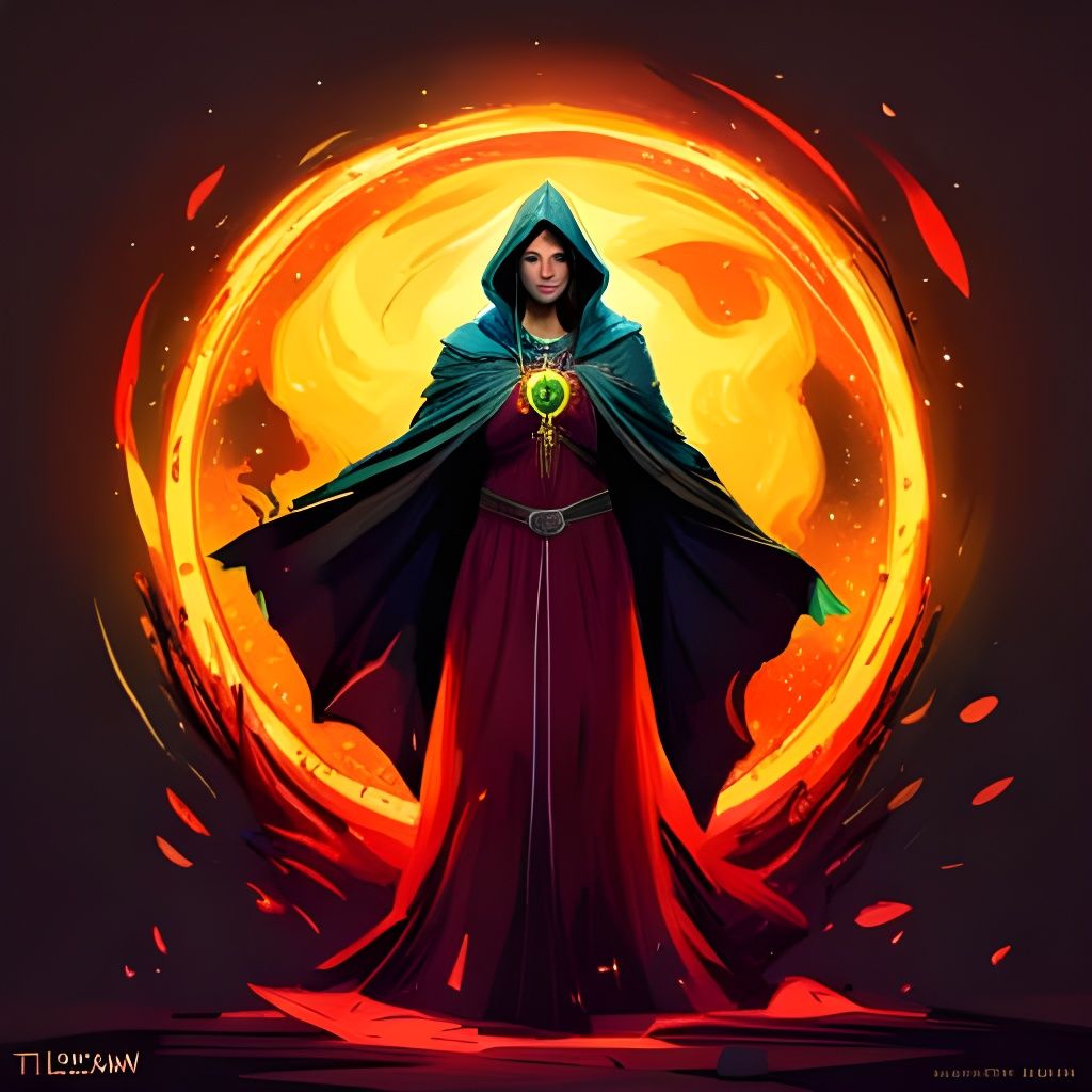 Lithuanian Fire Goddess Gabija in Plasma Fire