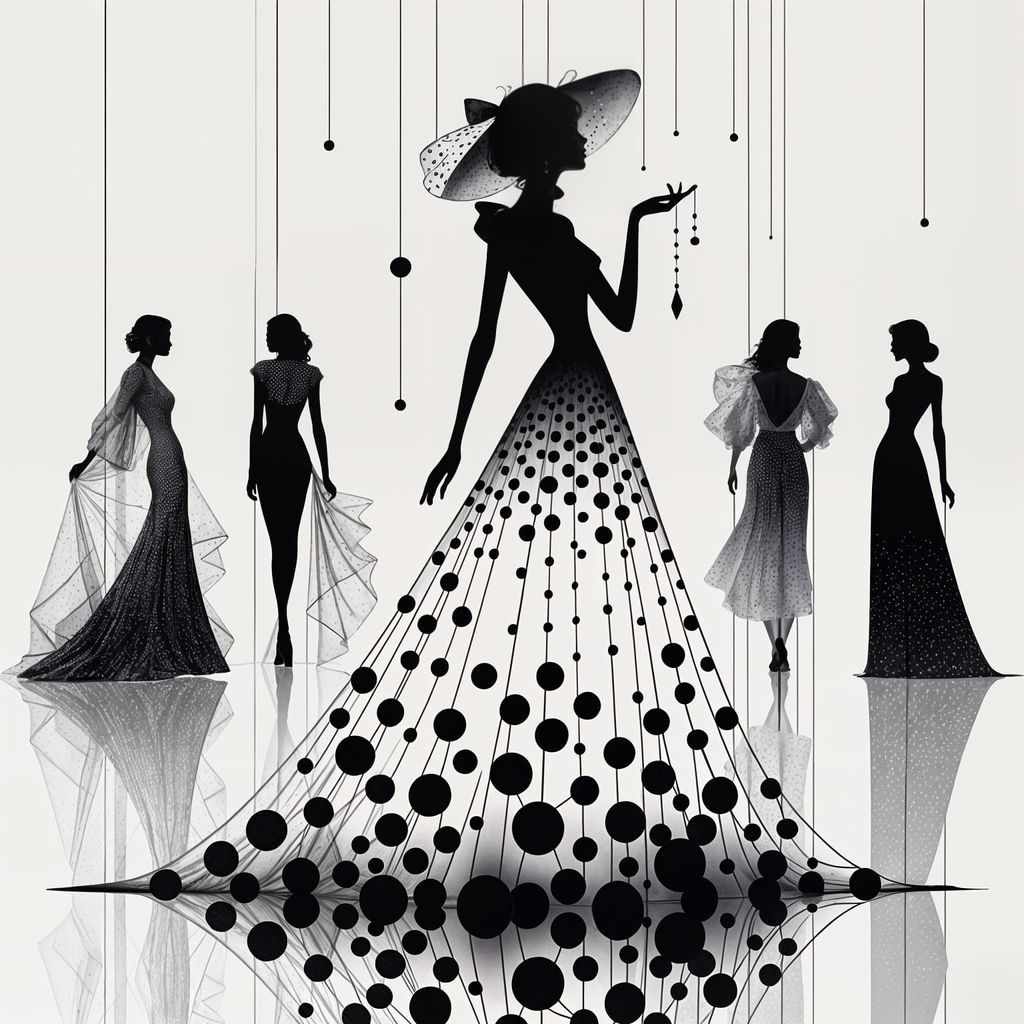 Elegant Lady in Lavallière and Polka Dots, Revisited Bourgeo...