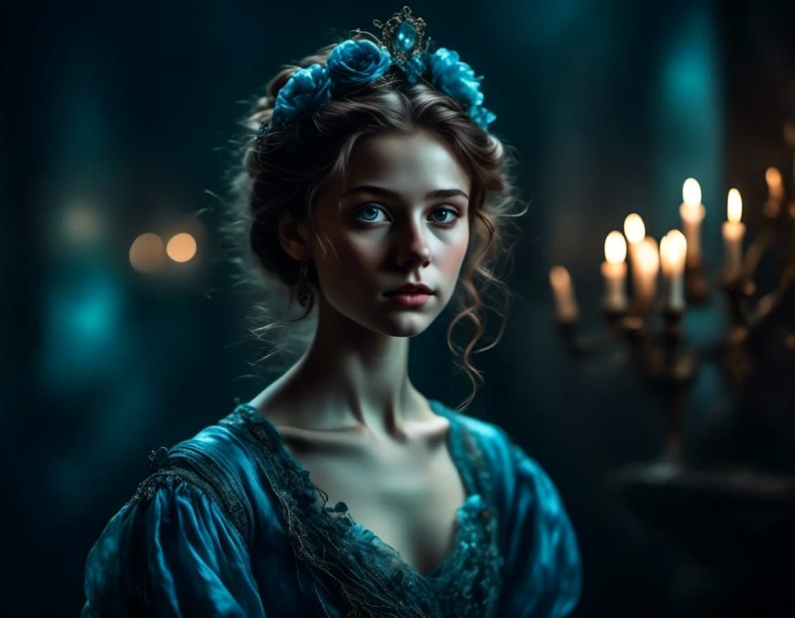 Icy Blue Eyes: Watercolour Portrait of a Woman