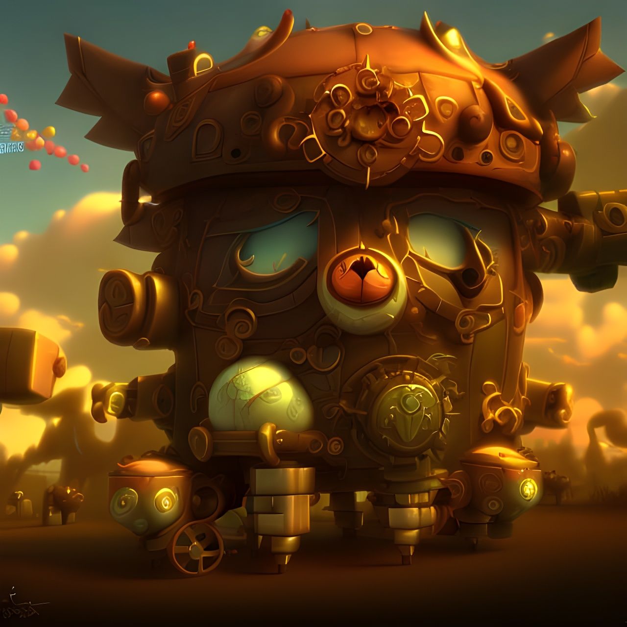 Cute Furry Steampunk Character in 3D CGI