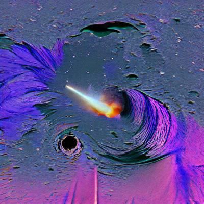Comet Tail Vortex: A Cosmic Pull
