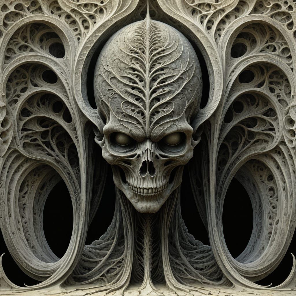 Surreal Insect in Dystopian Biomechanical Style