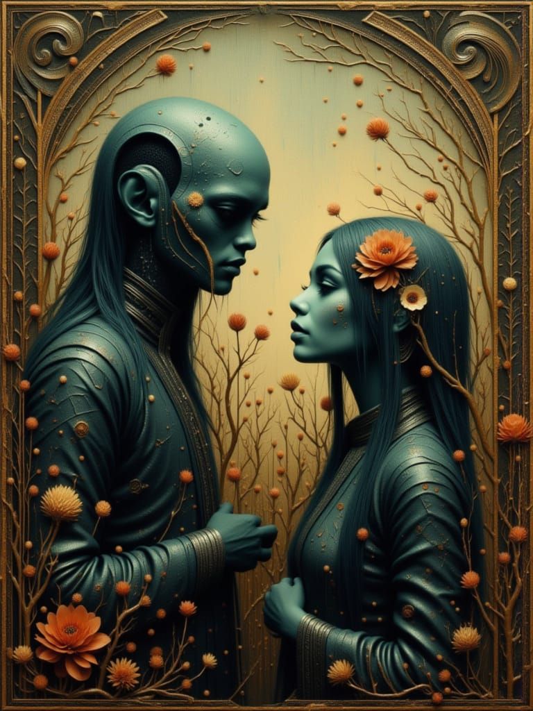 Aliens Realize Human Identity in Dynamic Concept Art