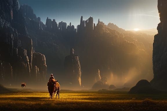 Farmers in a Starry Field: A Digital Masterpiece