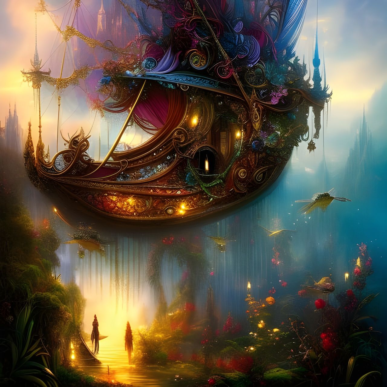 Enchanted Fairy Pirate Ship by Anna Dittman