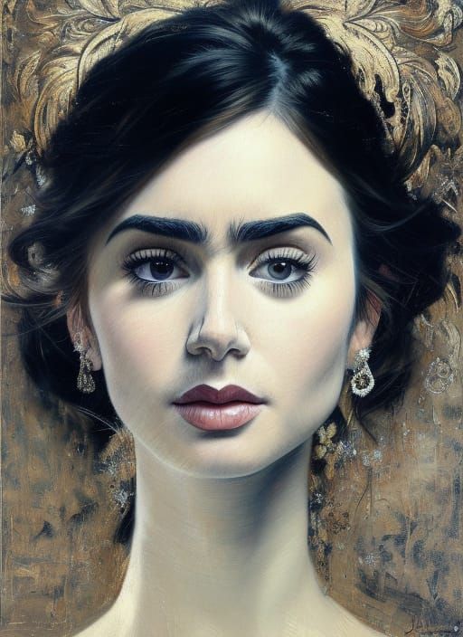 Romantic Oil Portrait of a Woman