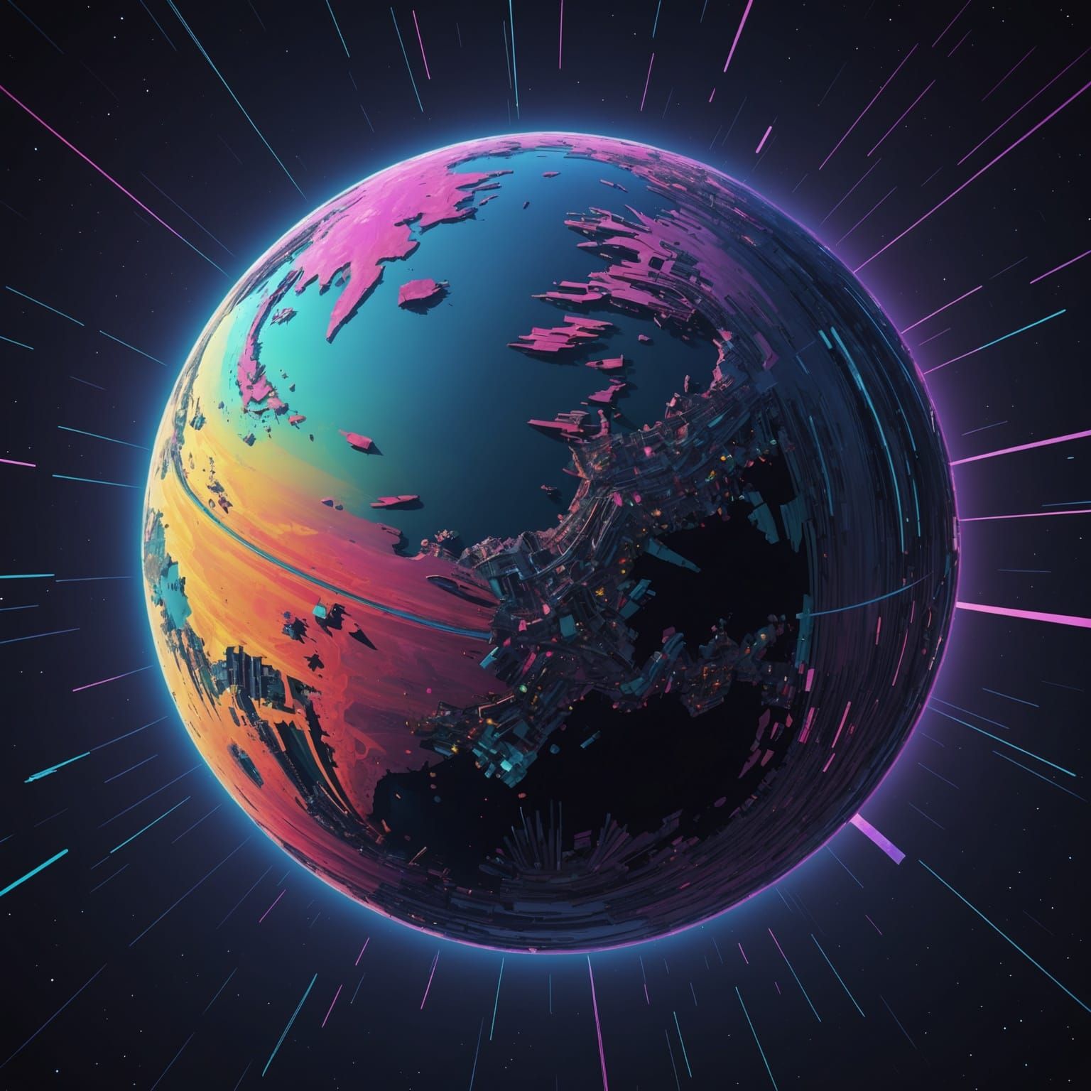 Glitch Art Planet: Digital Distortion