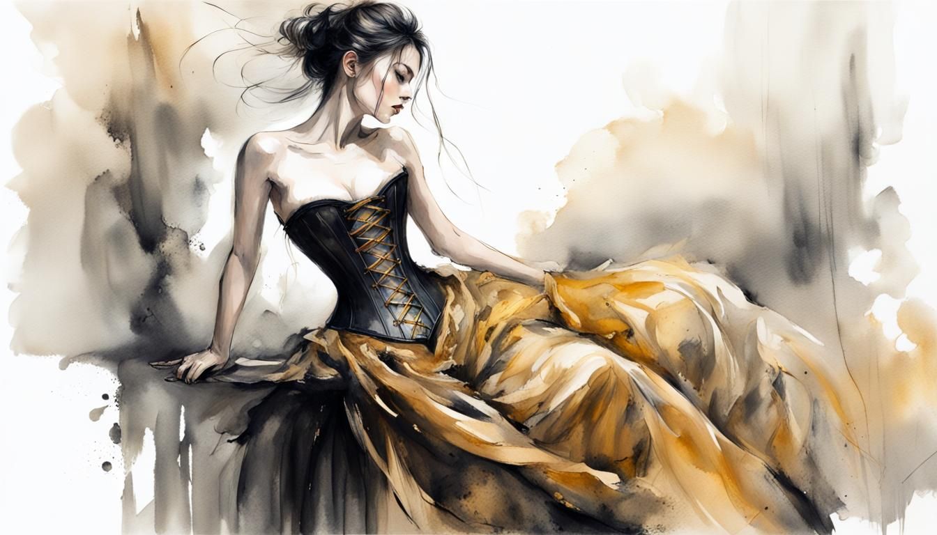 Black and gold dress