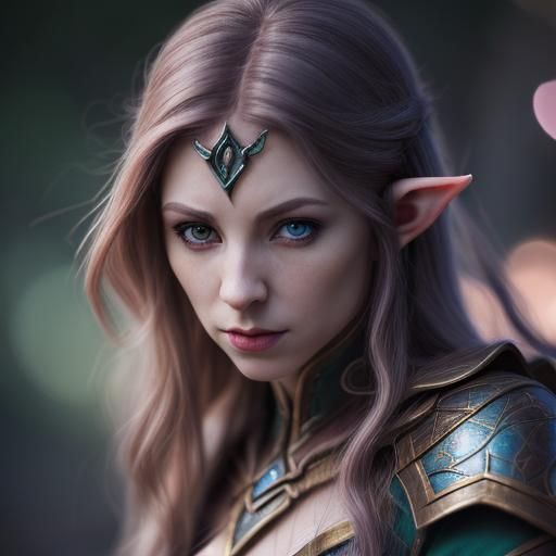 Female Half-Elf Arcane Trickster, Professional Photography
