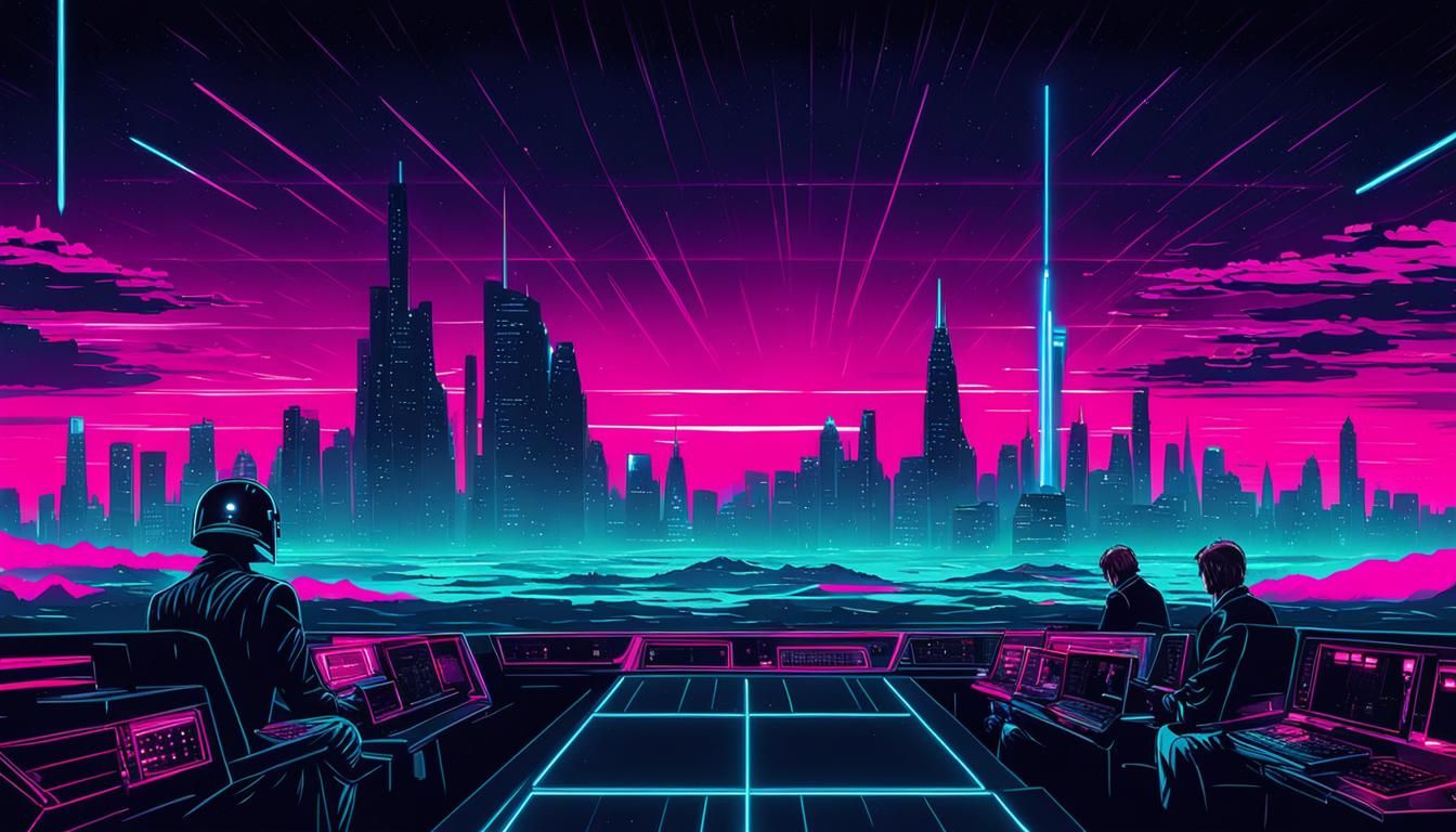 Star Wars in Cyberpunk Neon Cityscape
