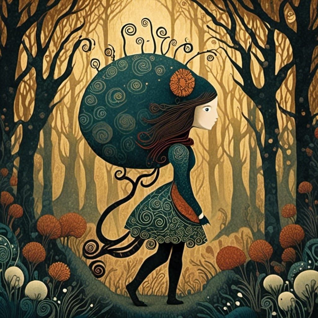 Fantasy Warrior Woman in Comic Book Style