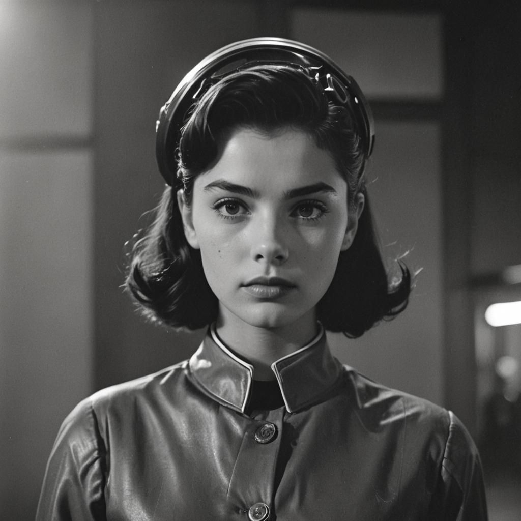 Sci-Fi Portrait in Film Noir Style