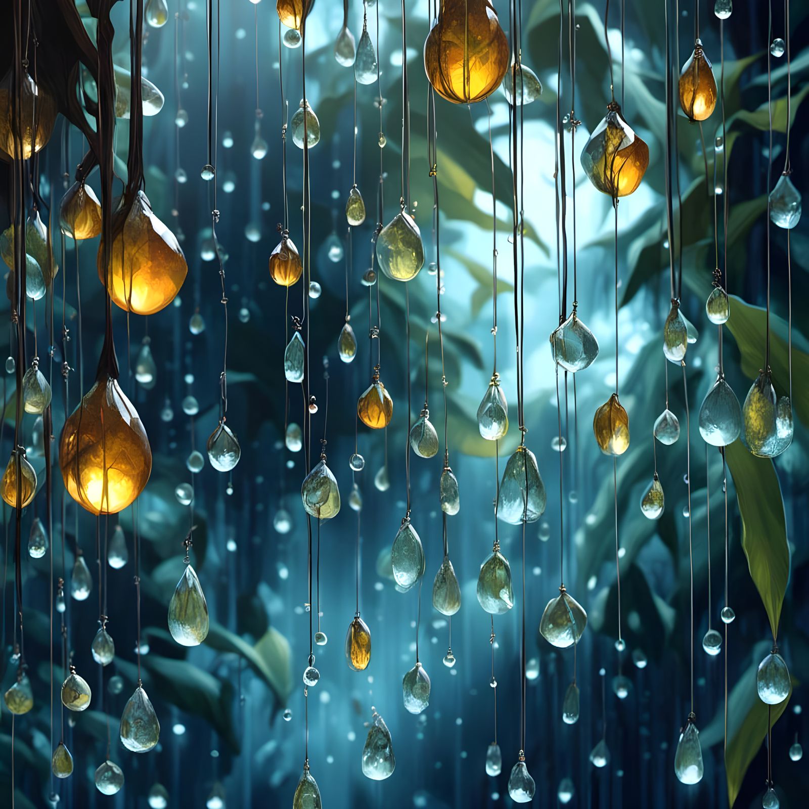 Mystical Boy Discovers Turquoise Lagoon in Enchanted Jungle