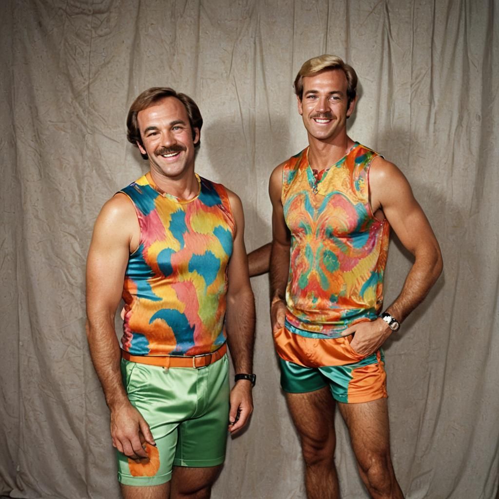 1960s male masculine couple
