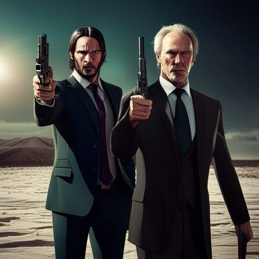 John Wick vs Clint Eastwood: Intense Standoff