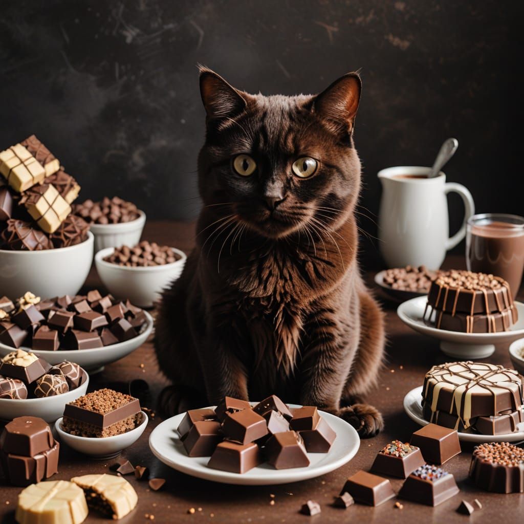 Chocolate Cat's Decadent Dessert Feast