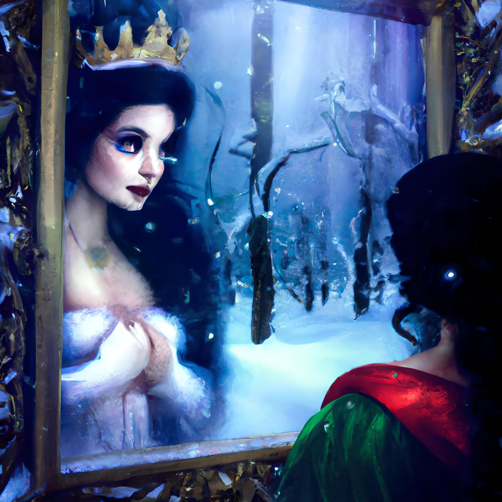 Evil Queen in Magic Mirror: Ethereal Fantasy Art