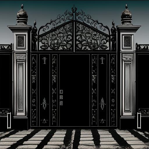 Gates of Hell in Hitchcock Style