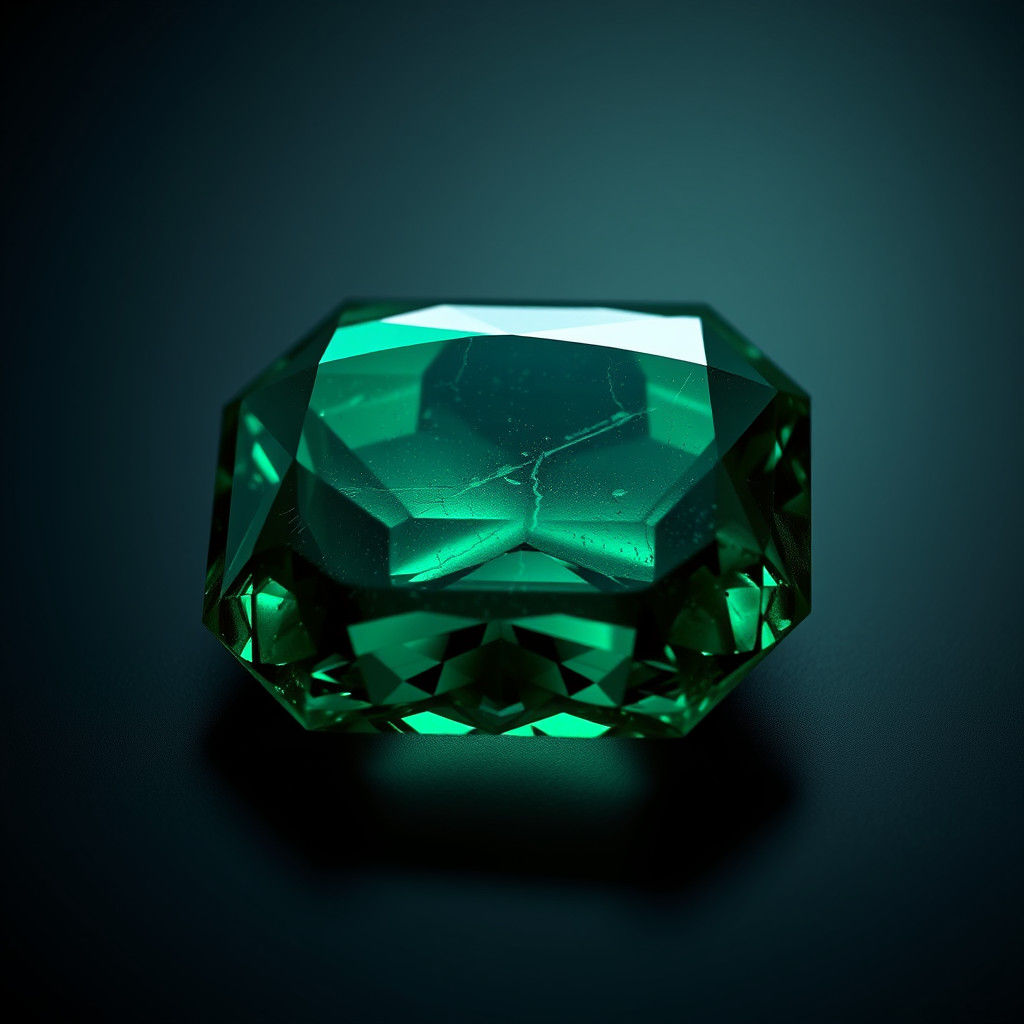 Hyperrealistic Emerald Gemstone in Cinematic Style