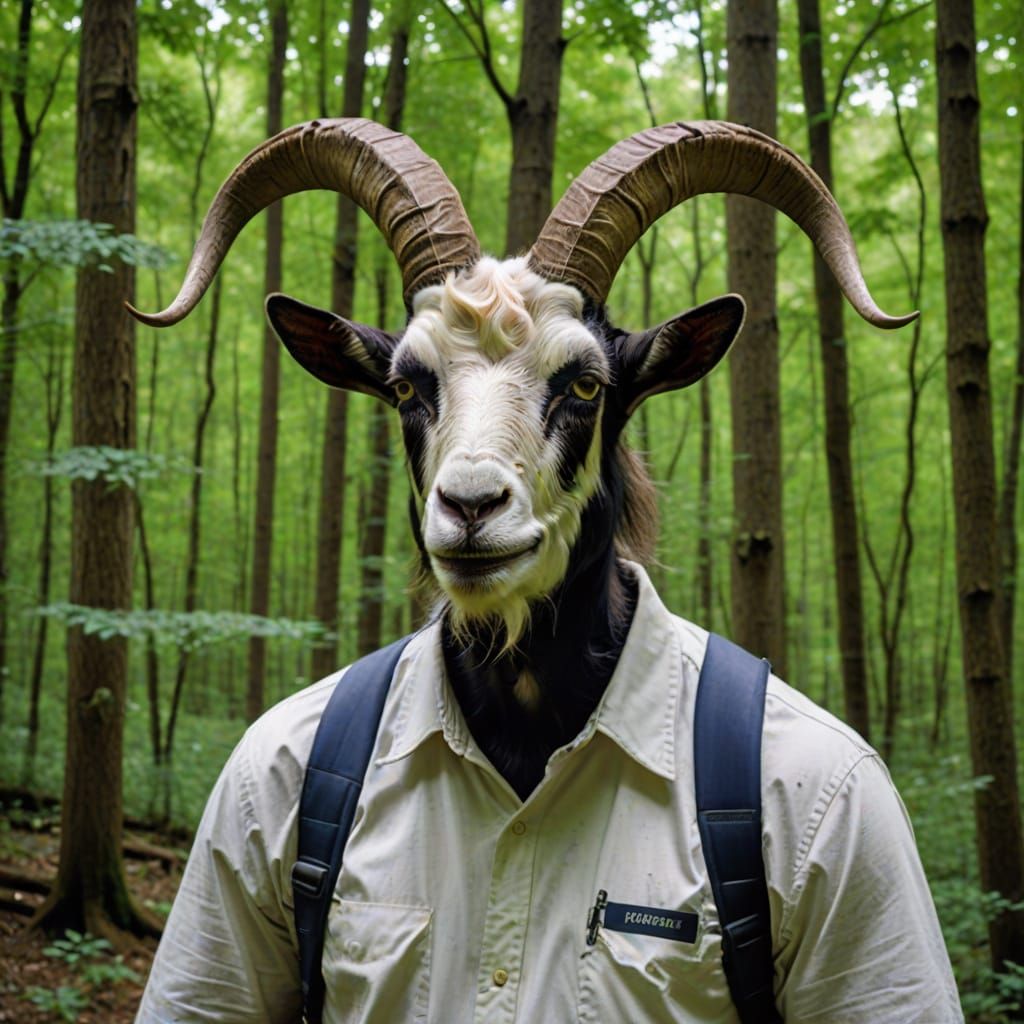 Human-Goat Hybrid in Kentucky Forest