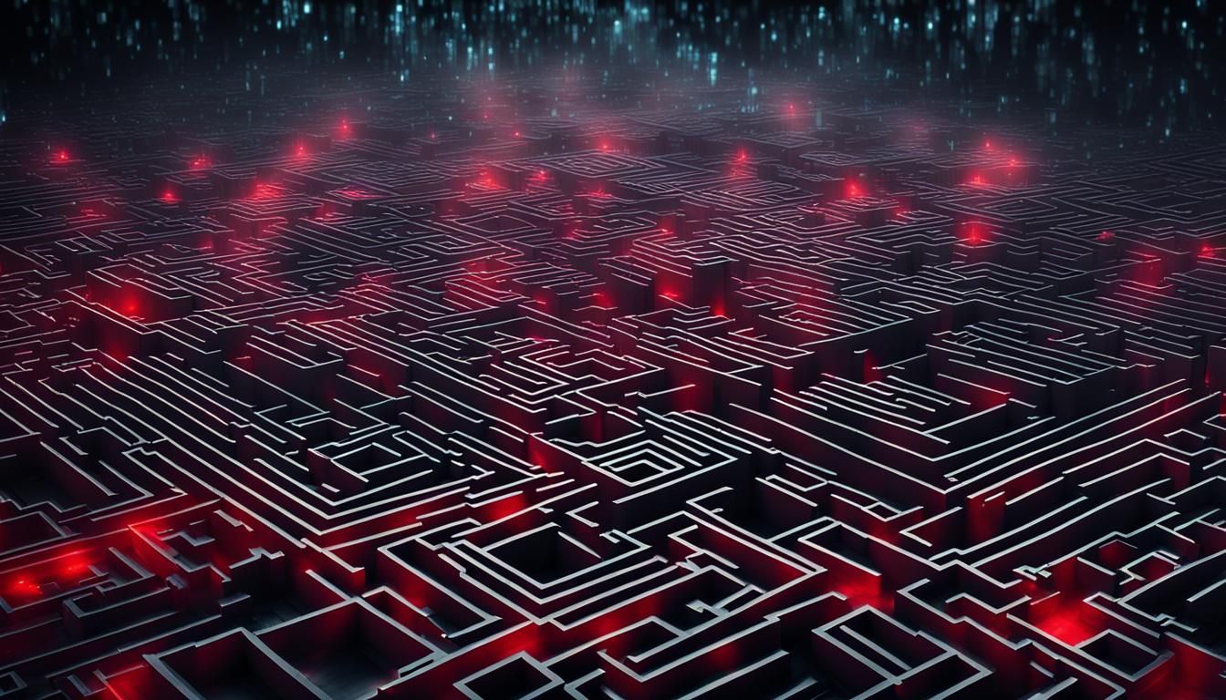 Gothic Stone Maze Hologram in 3D