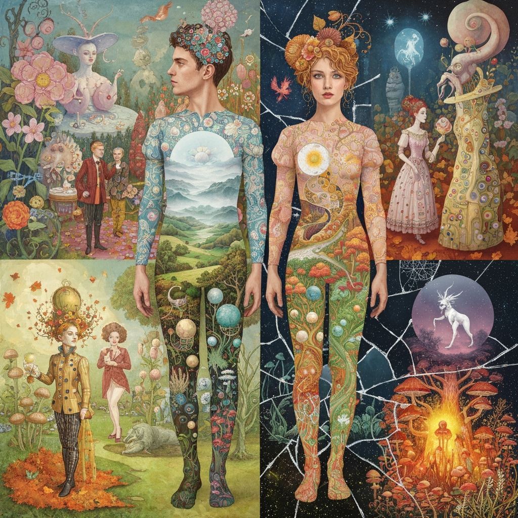 Surreal Garden Party of Cosmic Connections