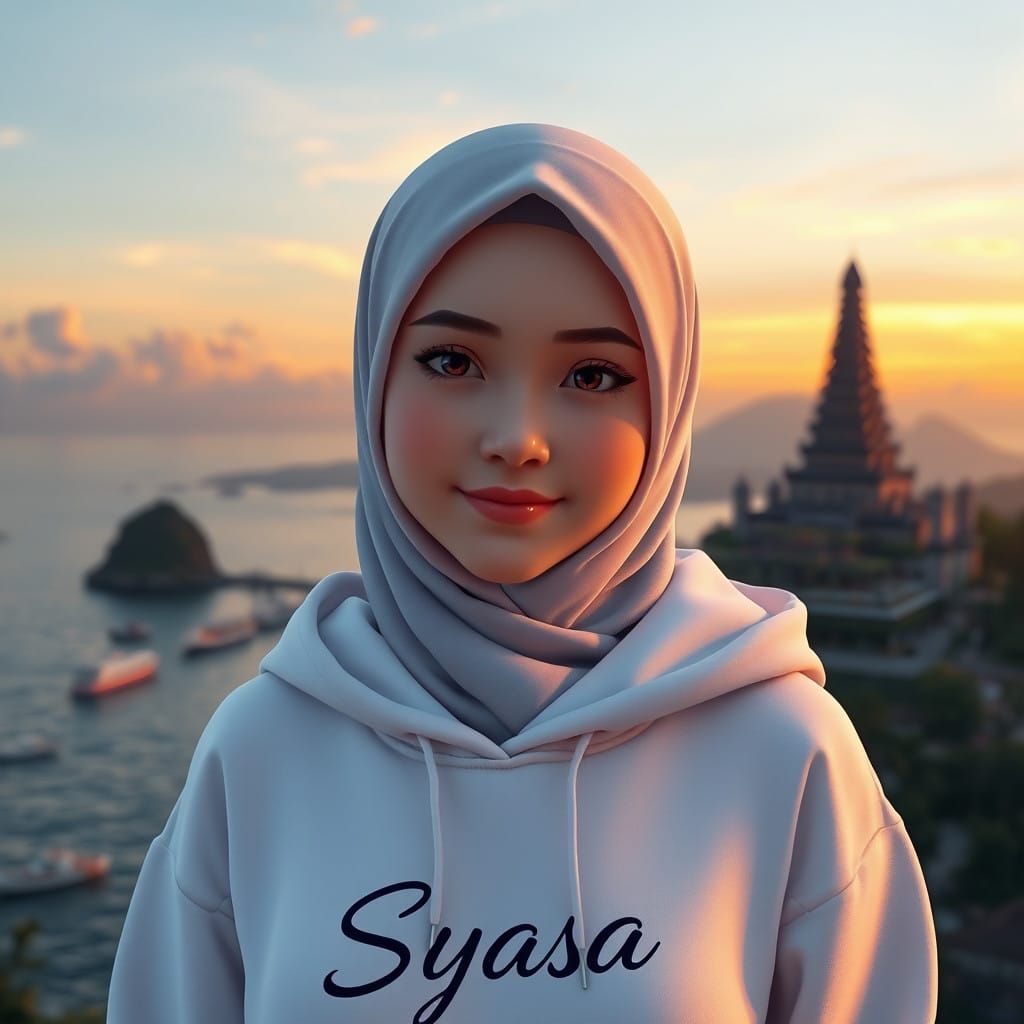 Serenity in Bali: A Young Muslim Woman's Introspective Momen...