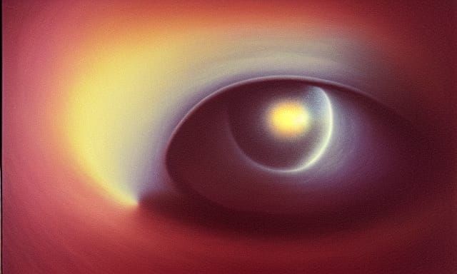 Psychedelic Eye Painting in Dark Surrealist Style